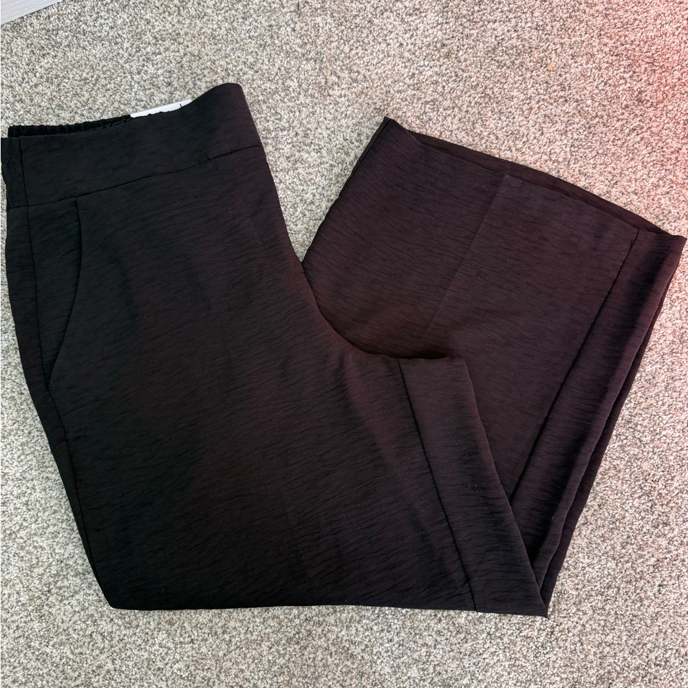 Nine West Black Crop Wide-Leg Pants